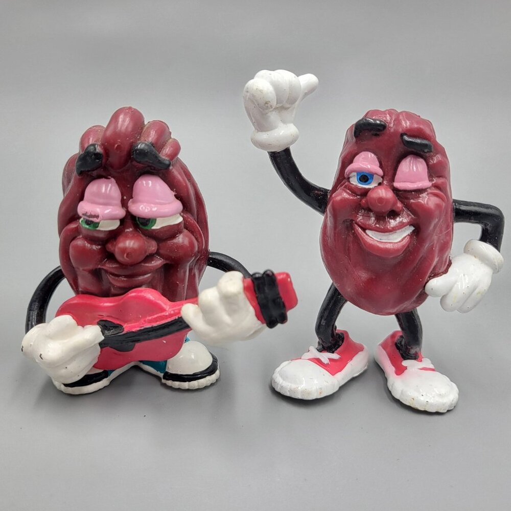 California Raisins Figure 1988 Red Guitar Winking Hot Pink Turquoise Shoes VTG